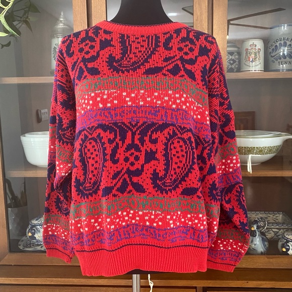 Vintage Karen Scott paisley II Print Sweater - Picture 1 of 8